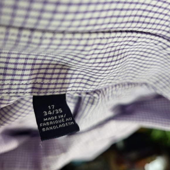 Tommy Hilfiger Purple Collared  Button-Up Dress Shirt - Picture 7 of 9